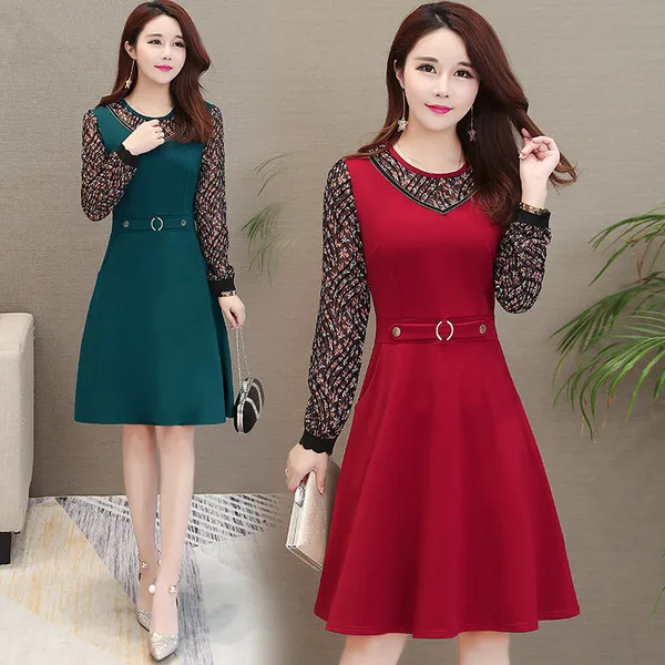 2018 Autumn New Pattern Will Code False Two Paper Dress Middle Age Mom Temperament Will Dress Code
2018 Autumn New Pattern Will Code False Two Paper Dress Middle Age Mom Temperament Will Dress Code