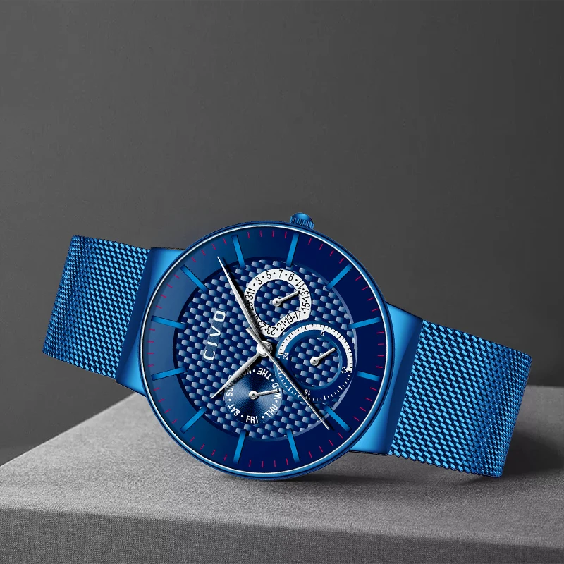 CIVO Military Quartz Watch Mens Watches Waterproof Sports Wrist Watches Chronograph Calendar Analog Relogio Watch Male Clock 
CIVO Military Quartz Watch Mens Watches Waterproof Sports Wrist Watches Chronograph Calendar Analog Relogio Watch Male Clock