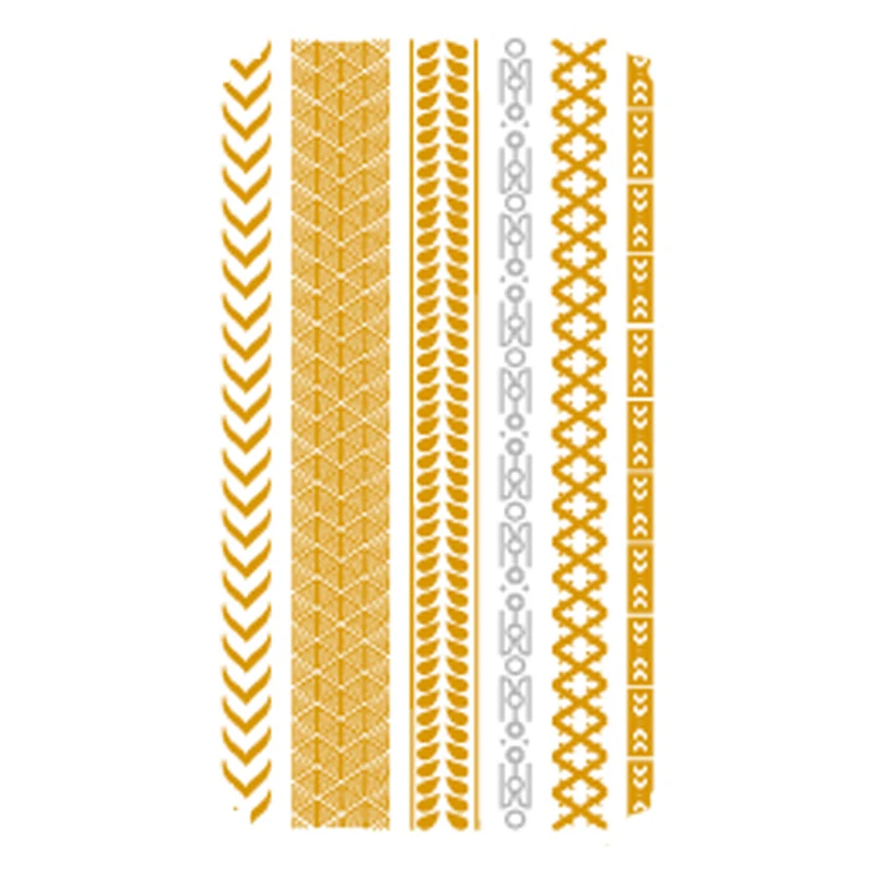 Wyuen Metallic Gold Silver Fake Tatoo Body Art Temporary Tattoos Flash Tatoo Women Body Art Tattoo Stickers TX-006
Wyuen Metallic Gold Silver Fake Tatoo Body Art Temporary Tattoos Flash Tatoo Women Body Art Tattoo Stickers TX-006