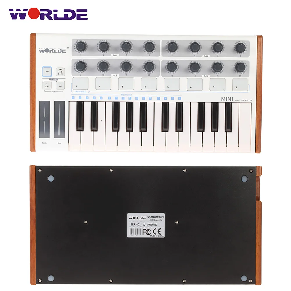 На выбор ультра Портативный Мини профессиональные 25 ключ USB MIDI Drum и контроллер
