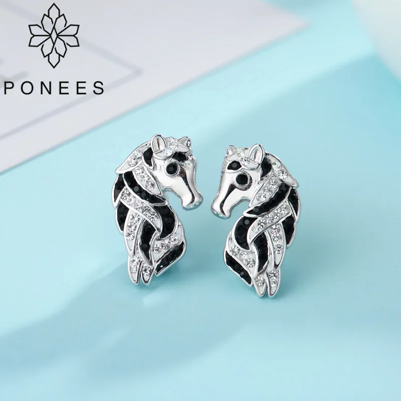 PONEES 2018 New Rhodium Trendy Fashion Animal Zebra Horse Stud Earrings Jewelry For Women Kids Gift
PONEES 2018 New Rhodium Trendy Fashion Animal Zebra Horse Stud Earrings Jewelry For Women Kids Gift