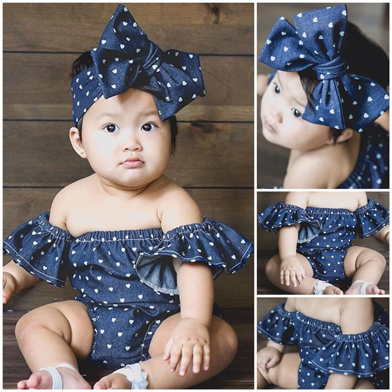 Newborn Toddler Baby Girls Denim Blue Cotton 2pcs Outfits Bodysuit Cute Love Print Jumpsuits Summer Clothes Set
Newborn Toddler Baby Girls Denim Blue Cotton 2pcs Outfits Bodysuit Cute Love Print Jumpsuits Summer Clothes Set