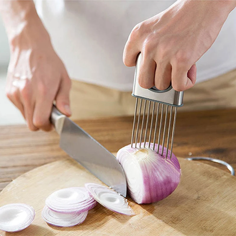 Onion Tomato Holder Slicer Kitchen Tool Meat Vegetable Stainless Steel Kitchen Gadgets Cooking Tool Kitchen Accessories
Onion Tomato Holder Slicer Kitchen Tool Meat Vegetable Stainless Steel Kitchen Gadgets Cooking Tool Kitchen Accessories