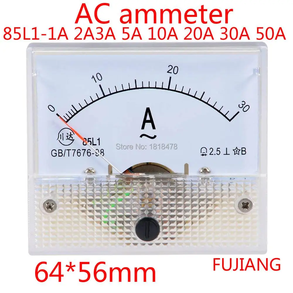 

Pointer AC ammeter AC 0-1A 2A 3A 5A 10A 15A 20A 30A 50A Analog Panel Ammeter Gauge Ampere Current Meter 85L1