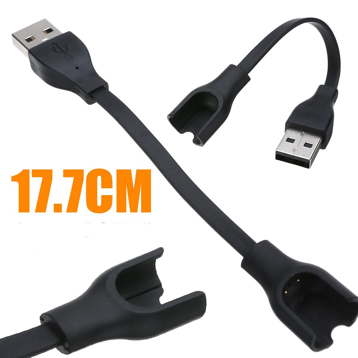 Инструменты для выживания на открытом воздухе Черный зарядный USB-кабель длиной 17