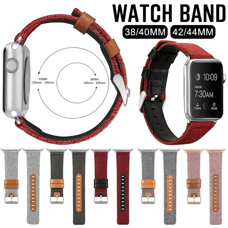 Classic Fashionable Fabric Genuine Leather Band for iWatch Series 1 2 3 4 Strap Watchband Bracelet
Classic Fashionable Fabric Genuine Leather Band for iWatch Series 1 2 3 4 Strap Watchband Bracelet