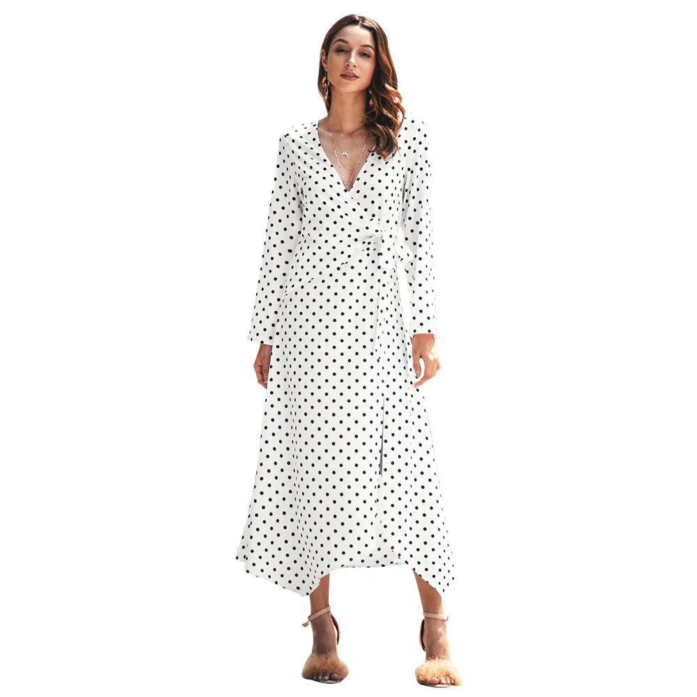 Suit-dress 2019 Spring New Product Temperament Commute Wave Point Long Sleeve Dress
Suit-dress 2019 Spring New Product Temperament Commute Wave Point Long Sleeve Dress