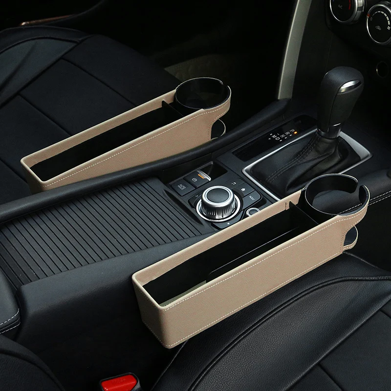Beige Car Seat Gap Filler Organizer Pocket Seat Crevice Storage Box Multi-function Leather Box Universal 2 Pieces
Beige Car Seat Gap Filler Organizer Pocket Seat Crevice Storage Box Multi-function Leather Box Universal 2 Pieces