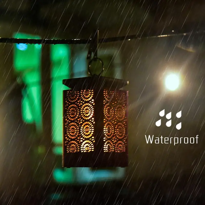 Led Solar Flame Light Waterproof Outdoor Hanging Lantern Powered LED Lawn Lamp for Garden Patio Deck Yard Pathway | Лампы и освещение