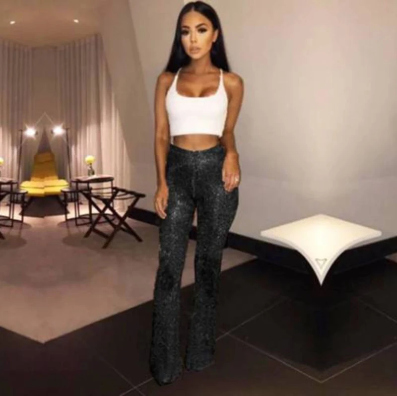 New2019 Women Shiny Pants Bell Bottom Long Pants Sequin High Waisted Clubwear Party Knit Trousers
New2019 Women Shiny Pants Bell Bottom Long Pants Sequin High Waisted Clubwear Party Knit Trousers