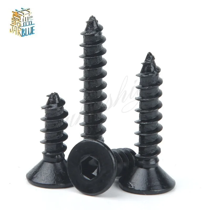 20pcs M3 M4 M5 M6 Black 8.8 High Strength Countersunk Heads Hexagon Socket Tapping Screw Flat Head Tappings Screws
20pcs M3 M4 M5 M6 Black 8.8 High Strength Countersunk Heads Hexagon Socket Tapping Screw Flat Head Tappings Screws