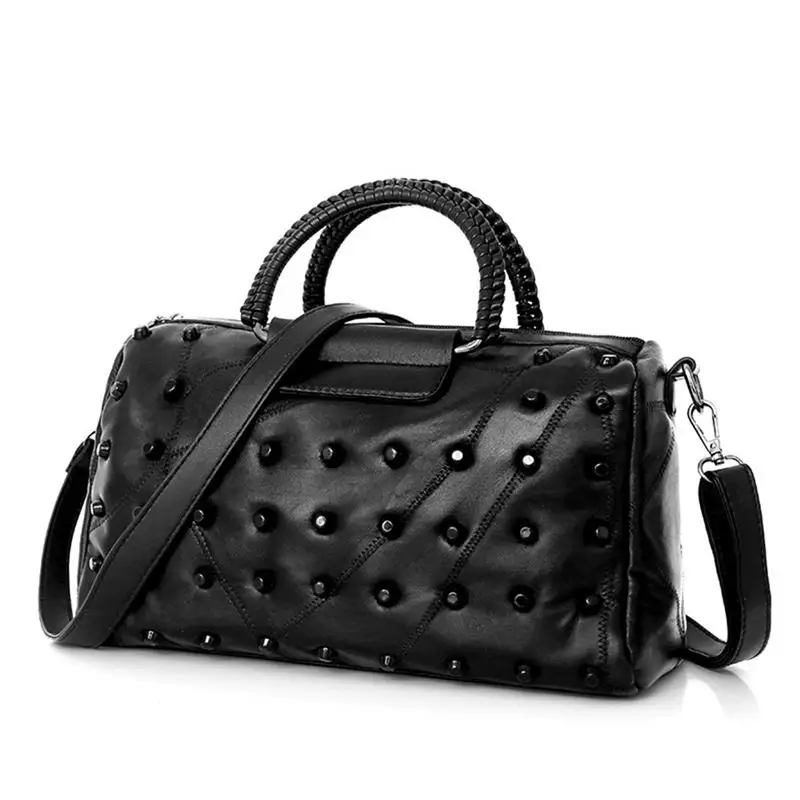 Chic Rivet Thread Women's Handbag Weave Pattern Black PU Leather Crossbody Bag For Girls Messenger Shoulder Bags Female Tote
Chic Rivet Thread Women's Handbag Weave Pattern Black PU Leather Crossbody Bag For Girls Messenger Shoulder Bags Female Tote
