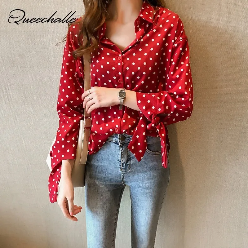 Red Blue White Dots Chiffon Blouse Summer Bow Ties 3/4 Sleeve Turn-down Collar Casual Shirt Women Blouse Tops M L XL XXL
Red Blue White Dots Chiffon Blouse Summer Bow Ties 3/4 Sleeve Turn-down Collar Casual Shirt Women Blouse Tops M L XL XXL
