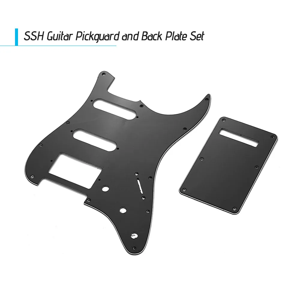 White 3Ply SSH Guitar Pickguard Scratch Plate and Back Plate Set for American ST Style Electric Guitar
White 3Ply SSH Guitar Pickguard Scratch Plate and Back Plate Set for American ST Style Electric Guitar