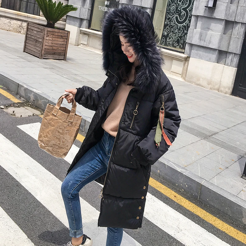 New 2018 Winter Jacket Women Coats Artificial raccoon hair collar Female Parka black Thick Cotton Padded Lining Ladies S-3XXXL
New 2018 Winter Jacket Women Coats Artificial raccoon hair collar Female Parka black Thick Cotton Padded Lining Ladies S-3XXXL