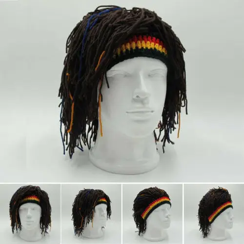 Регги дреды унисекс Jamaican трикотажная Женская плетеная шляпа Rasta Hair Hat | Аксессуары