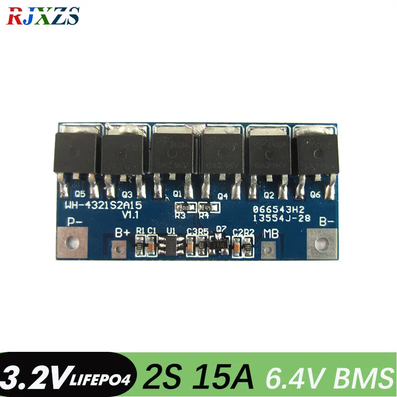 Фото 2S 15A lifepo4 6 4 V 18650 BMS PCM Защитная плата bms pcm для аккумуляторной - купить