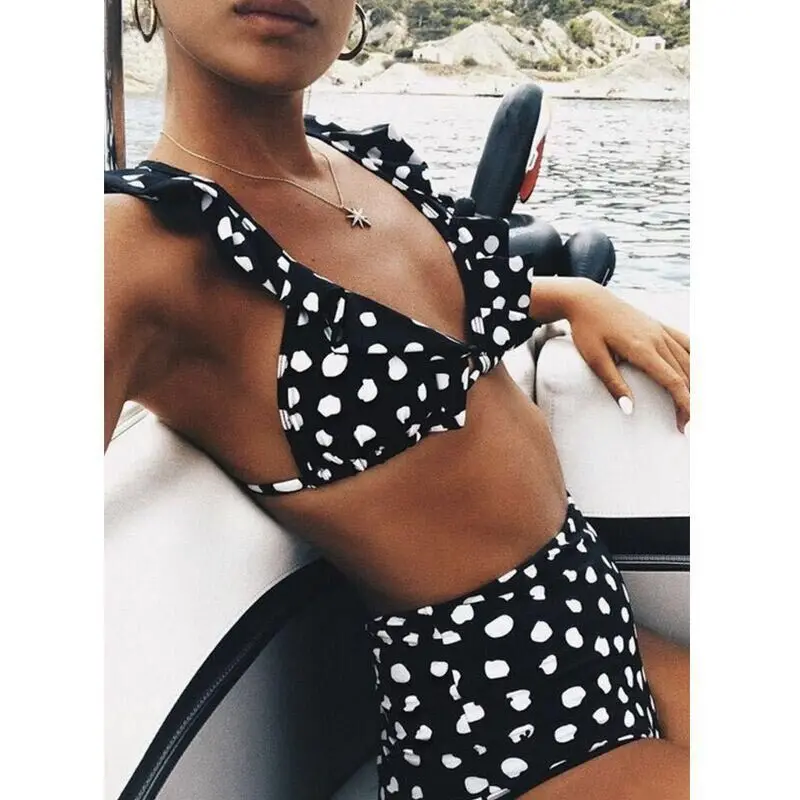 2018 Sexy High Waist Bikini Women Swimwear Push Up Swimsuit Ruffle Bathing Suit Polka Dot Summer Beach Wear Female
2018 Sexy High Waist Bikini Women Swimwear Push Up Swimsuit Ruffle Bathing Suit Polka Dot Summer Beach Wear Female