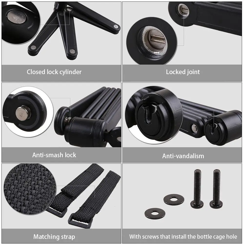 8-Section Bike Folding Lock Bicycle Cycling Mountain Bike Road Racing Motorcycle Anti-Theft Lock Bike Safety Tool
8-Section Bike Folding Lock Bicycle Cycling Mountain Bike Road Racing Motorcycle Anti-Theft Lock Bike Safety Tool