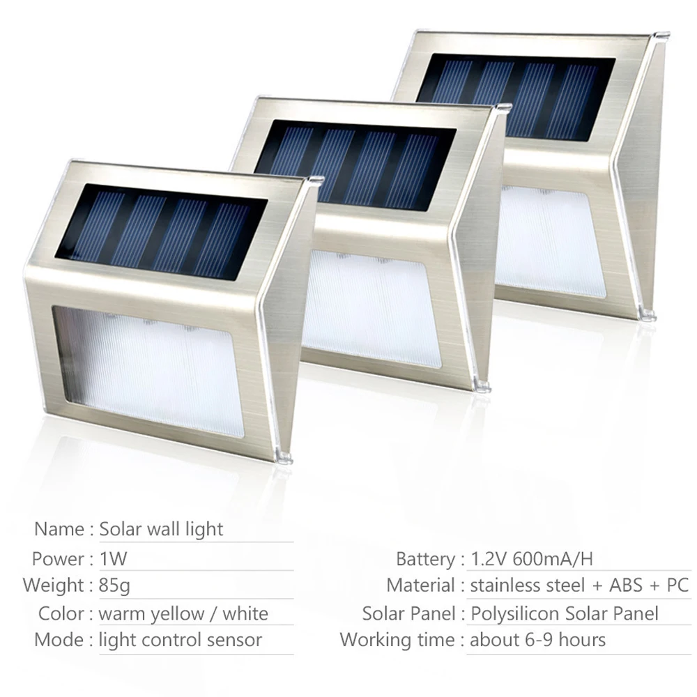 10 Pieces LED Solar Step Light Solar Powered Stair Lights Lighting Steps Paths IP65 Waterproof Garden Wall Porch Outdoor
10 Pieces LED Solar Step Light Solar Powered Stair Lights Lighting Steps Paths IP65 Waterproof Garden Wall Porch Outdoor