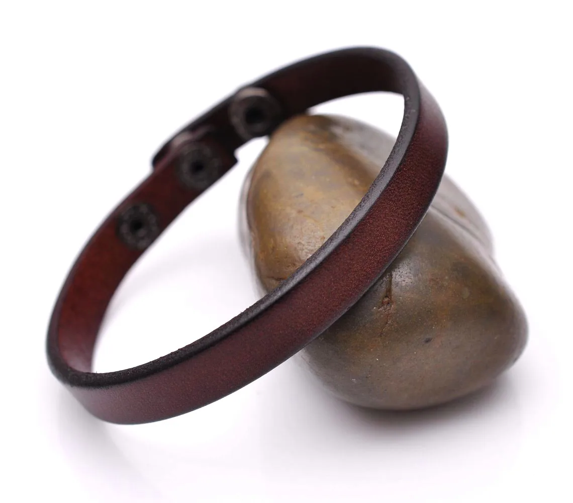 Фото Модный простой крутой браслет из натуральной кожи Браслет манжета унисекс