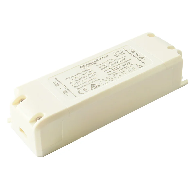 30-42W 0.6A 50-72Vdc constant current dimming range 1-100% Triac Dimming led driver transformer EMC LVD SELV isolation design
30-42W 0.6A 50-72Vdc constant current dimming range 1-100% Triac Dimming led driver transformer EMC LVD SELV isolation design