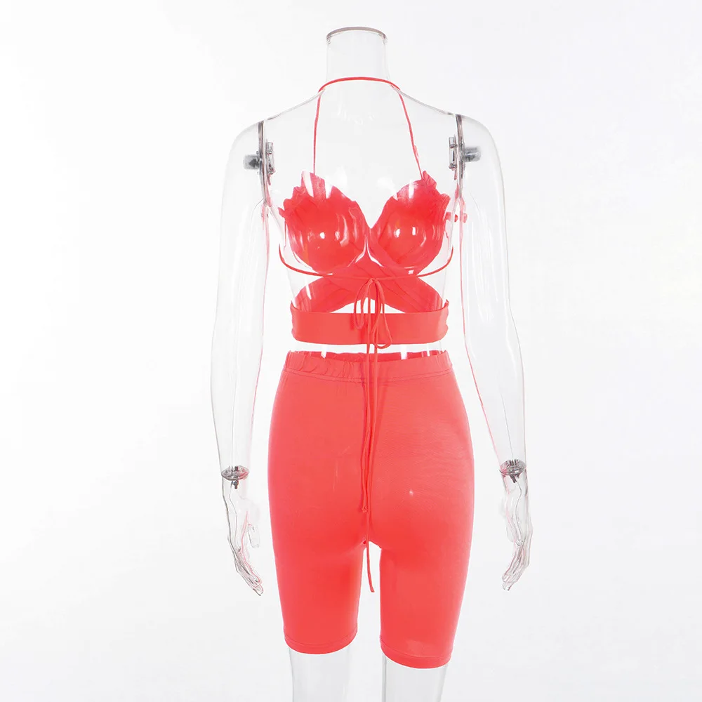 Bangniweigou Backless Lace Up Strappy Crossover Bandage Bra Top Biker Shorts 2 Piece Set Women Rave Festival Clothing Sets Pink
Bangniweigou Backless Lace Up Strappy Crossover Bandage Bra Top Biker Shorts 2 Piece Set Women Rave Festival Clothing Sets Pink