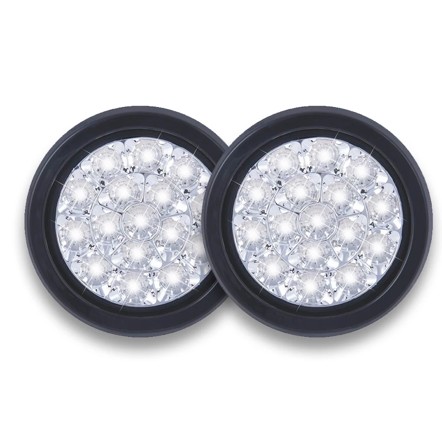2pc White Tail Lights Round Clear Lens Back-up Reverse Lamps 16-LED 12V 24V For Truck Trailer RV
2pc White Tail Lights Round Clear Lens Back-up Reverse Lamps 16-LED 12V 24V For Truck Trailer RV