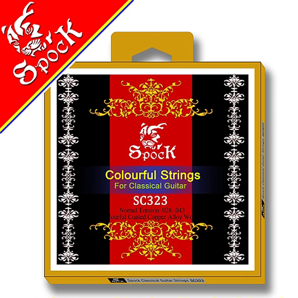 Spock SC323 Colorful Classical Guitar Strings 028-043 inch Colorful Coated Copper Color Alloy Wound Colorful Nylon Core
Spock SC323 Colorful Classical Guitar Strings 028-043 inch Colorful Coated Copper Color Alloy Wound Colorful Nylon Core