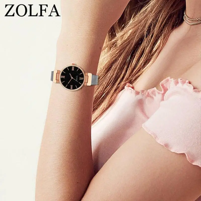 ZOLFA Casual Quartz Watch Stainless Steel Band Analog Wrist Watch Woman Watch 2019 Brand Luxury Fashion Watch Dropshipping
ZOLFA Casual Quartz Watch Stainless Steel Band Analog Wrist Watch Woman Watch 2019 Brand Luxury Fashion Watch Dropshipping