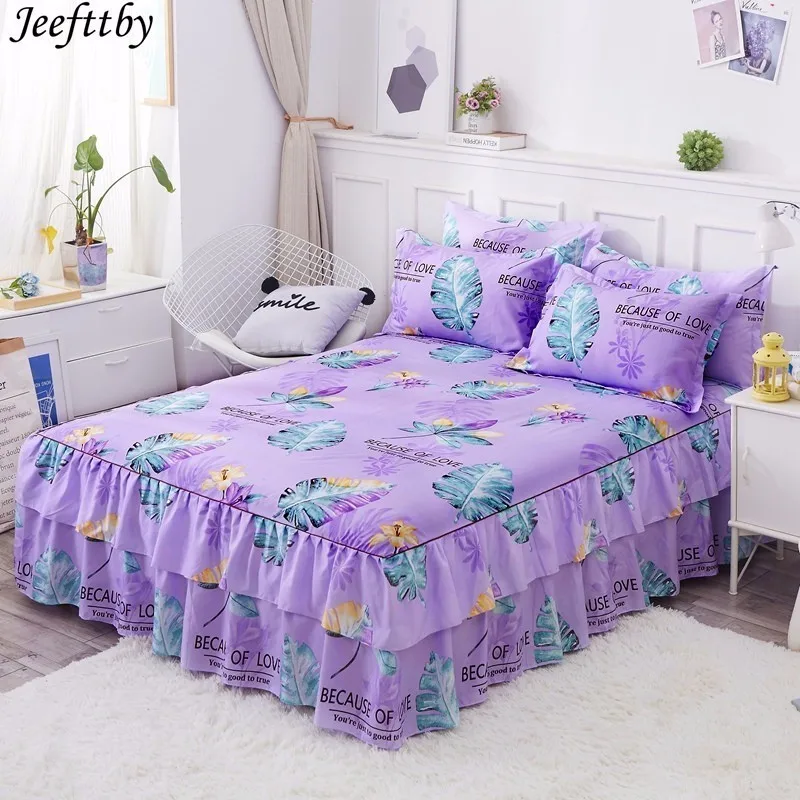 Korean Bed Skirt Mattress Cover Bed Set Elastic Bed Sheets Plant Leaves Pattern Rufflers Skirt 150x200m Home Bedding Set 3pcs
Korean Bed Skirt Mattress Cover Bed Set Elastic Bed Sheets Plant Leaves Pattern Rufflers Skirt 150x200m Home Bedding Set 3pcs