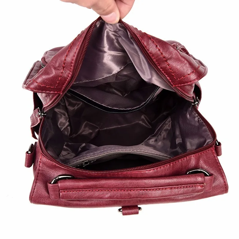 2019 Women Leather Multifunction Backpacks Large Capacity Bagpack Ladies Luxury Designer Solid Rucksacks Female Back Pack New
2019 Women Leather Multifunction Backpacks Large Capacity Bagpack Ladies Luxury Designer Solid Rucksacks Female Back Pack New