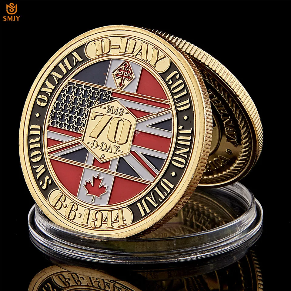 WW II 1944.6.6 D-Day Normandy Amphibious War 70th Anniversary Military Challenge Coin Collection With Hard Capsule
WW II 1944.6.6 D-Day Normandy Amphibious War 70th Anniversary Military Challenge Coin Collection With Hard Capsule
