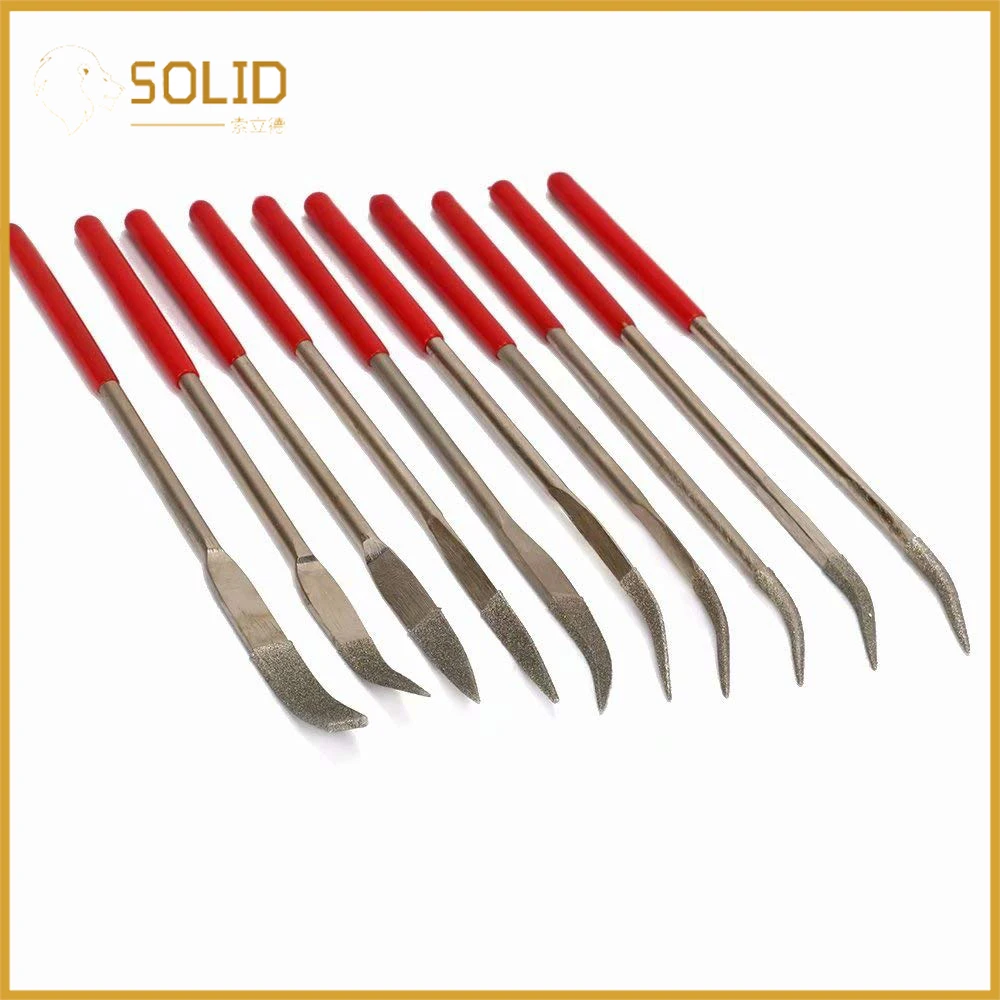Bent Diamond Needle Mixed Files Set Riffle Tools For Grinding, Polishing, Engraving and Cutting Jewlery,Glass,Stone,Metal 10Pcs
Bent Diamond Needle Mixed Files Set Riffle Tools For Grinding, Polishing, Engraving and Cutting Jewlery,Glass,Stone,Metal 10Pcs