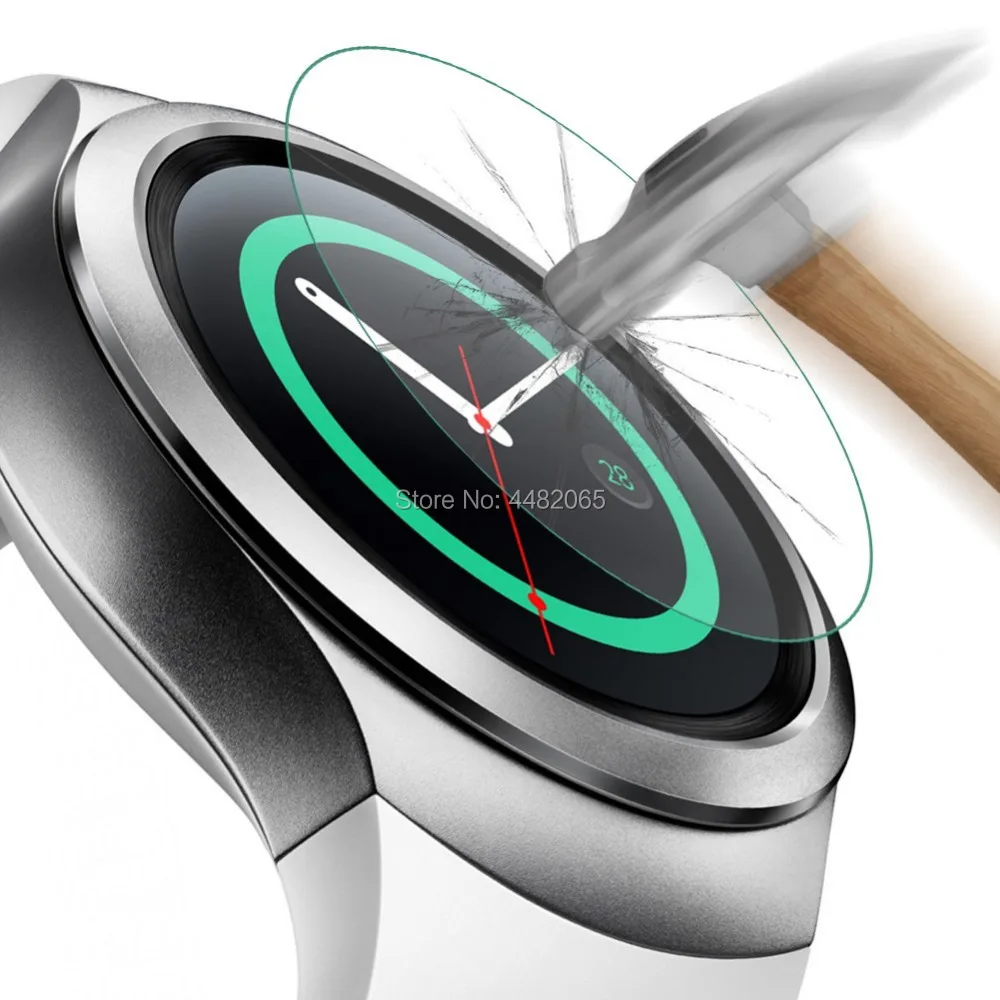 2 шт./лот для Samsung Gear S2 S3 защита экрана из закаленного стекла с закругленным