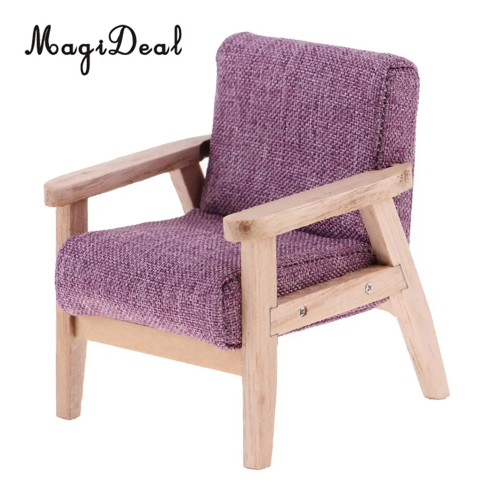 1:12 Масштаб Фиолетовый Одноместный деревянный диван стул Кукольный дом гостиная мебель украшения жизни сцены ролевые игры игрушки 
1:12 Масштаб Фиолетовый Одноместный деревянный диван стул Кукольный дом гостиная мебель украшения жизни сцены ролевые игры игрушки