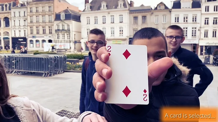 SPLIT-CARD (Gimmicks + онлайн инструкции) от Mickael Chatelain Magic Tricks крупным планом ментализм маг