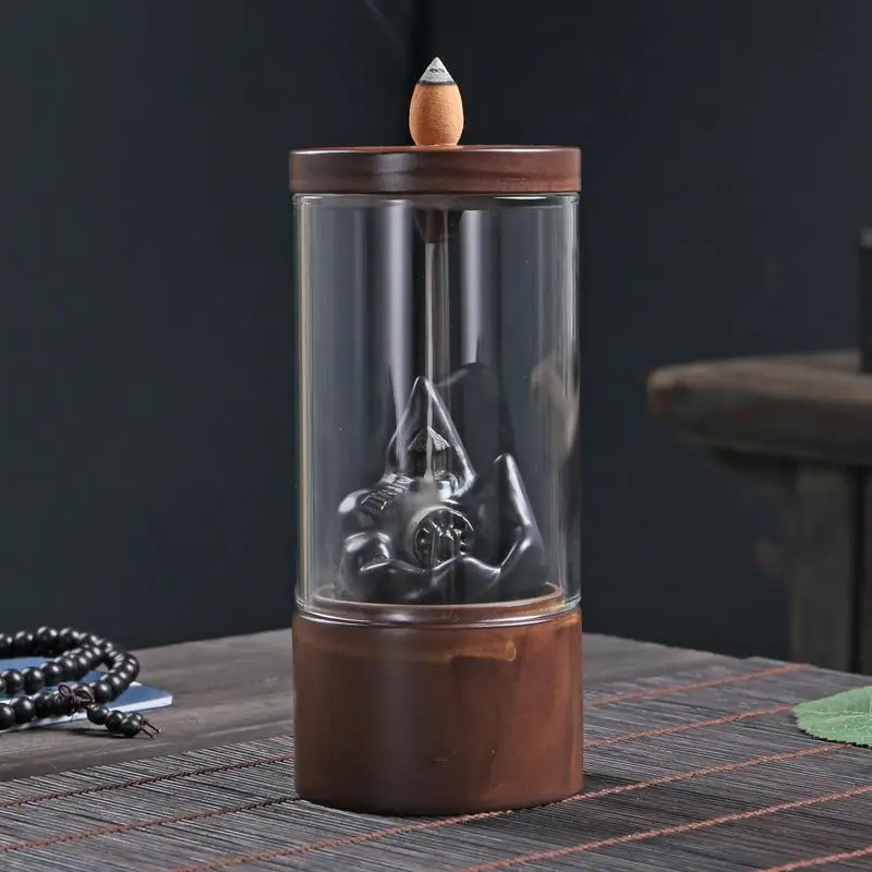 Backflow Incense Burner With Transparent Acrylic Cover Smoke Wwaterfall Incense Sticks Holder Lotus Smell Aromatic Home Office
Backflow Incense Burner With Transparent Acrylic Cover Smoke Wwaterfall Incense Sticks Holder Lotus Smell Aromatic Home Office