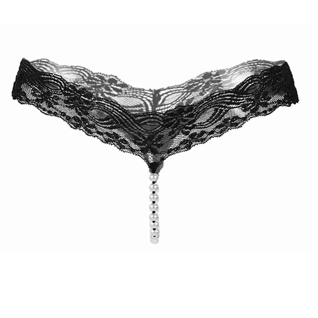 Sexy Lace Transparent Mesh Yarn G String Seamless Pearl Massage Underwear Bikini Shorts Ladies Thong Panty|Трусики| |
