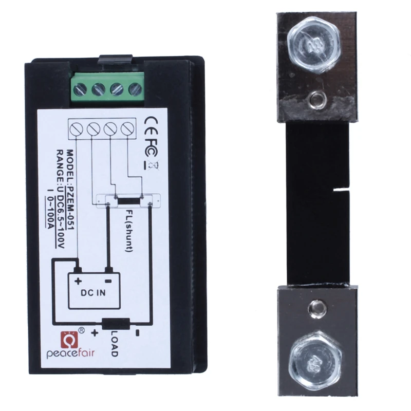 DC 6.5-100V 0-100A LCD Digital Display Ammeter Voltmeter Multimeter Volt Watt Power Energy Meter Blue with 100A/75mV Shunt
DC 6.5-100V 0-100A LCD Digital Display Ammeter Voltmeter Multimeter Volt Watt Power Energy Meter Blue with 100A/75mV Shunt