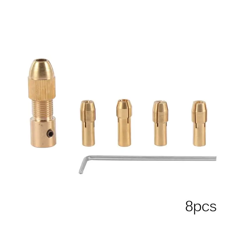 8 Pieces 0.5-3mm Drill Chuck Collets Set of Quick Chuck for Mini Tools Copper Drill Folder Copper Cap Axis Drill Collet Tool Kit
8 Pieces 0.5-3mm Drill Chuck Collets Set of Quick Chuck for Mini Tools Copper Drill Folder Copper Cap Axis Drill Collet Tool Kit
