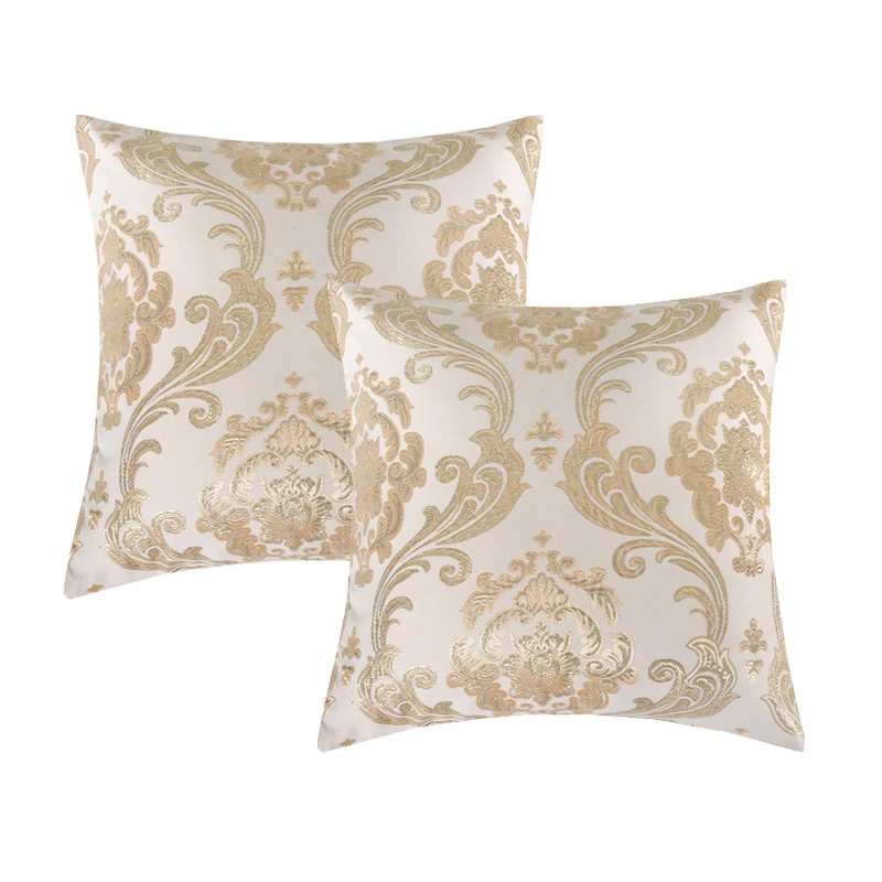 Decorative Pillows for sofa Luxury Gold Jacquard Pillowcase Cushion Cover Home Decor Wholesale 2 Pack for 18 x 18 Inch
Decorative Pillows for sofa Luxury Gold Jacquard Pillowcase Cushion Cover Home Decor Wholesale 2 Pack for 18 x 18 Inch
