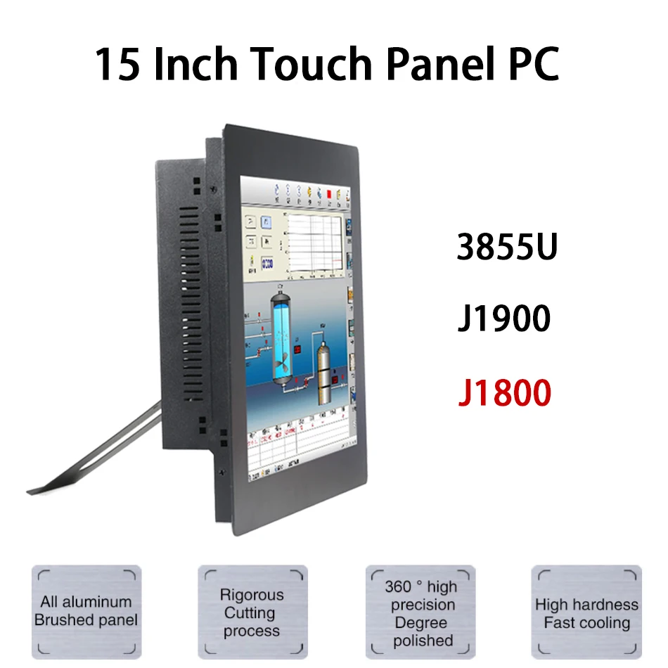 15 дюймовый Светодиодный промышленный панельный ПК Intel Celeron J1800 Windows 7/10/Linux Ubuntu 5