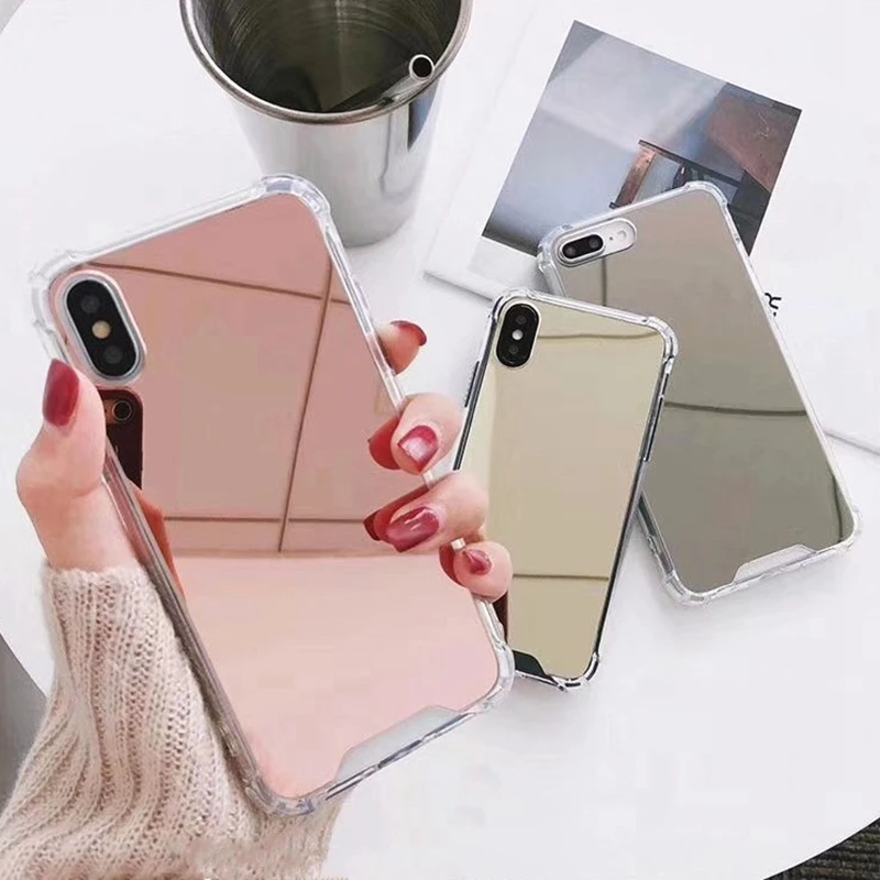 Зеркальный чехол LJim из ТПУ для iphone 12 11 Pro XS MAX XR X 10 8 plus противоударный 7 6 s чехлы