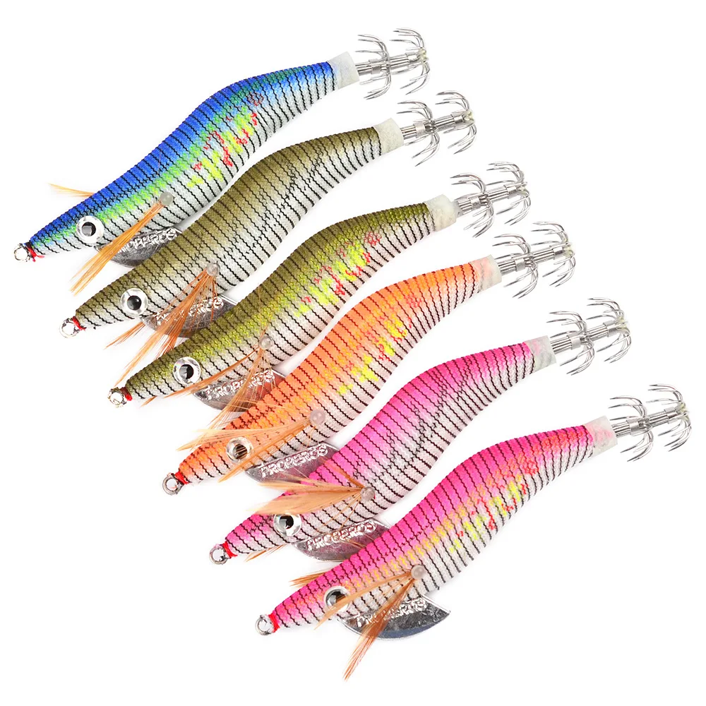 6pcs lot 8.5cm 11g Fishing Lures Squid Jig Hooks Wood Shrimp Artificial Spinner Lures Kit Glow Bait
6pcs lot 8.5cm 11g Fishing Lures Squid Jig Hooks Wood Shrimp Artificial Spinner Lures Kit Glow Bait