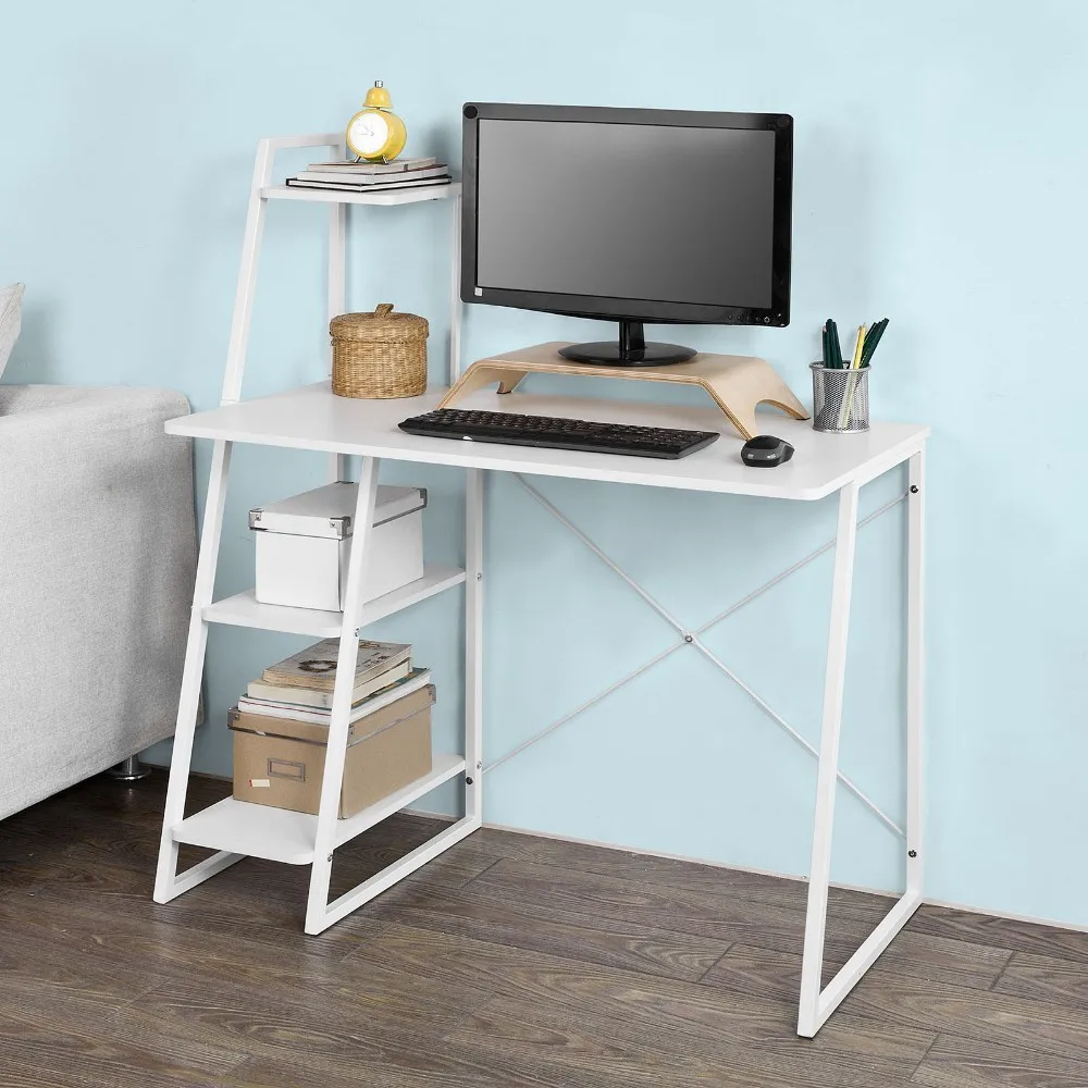 SoBuy® FWT29-W, Home Office Table Desk Computer Desk Workstation with 3 Tiers Side Storage Shelves, White
SoBuy® FWT29-W, Home Office Table Desk Computer Desk Workstation with 3 Tiers Side Storage Shelves, White