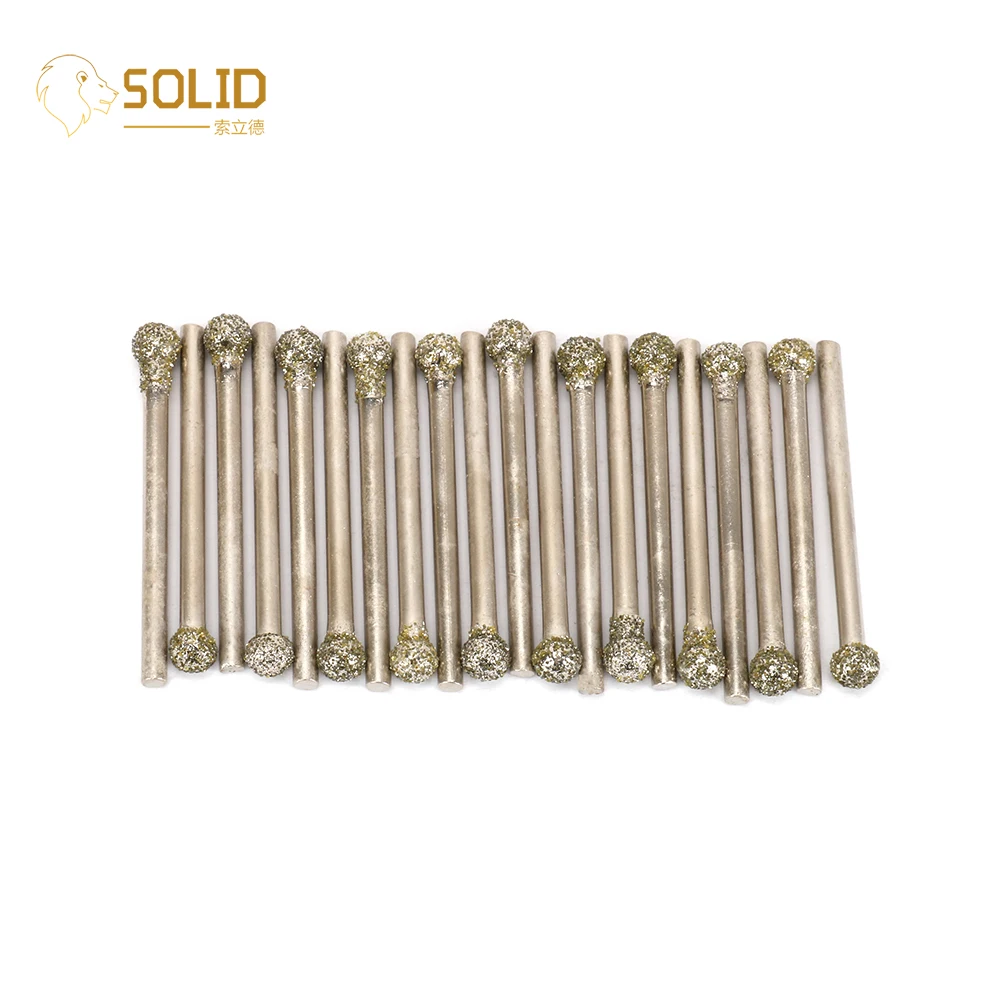 20Pcs 6mm Head Round Ball Shape Diamond Grinding Head with 1/8" Shank Internal Grinding Drill Bits Rotary Tool 46# High Quality
20Pcs 6mm Head Round Ball Shape Diamond Grinding Head with 1/8" Shank Internal Grinding Drill Bits Rotary Tool 46# High Quality