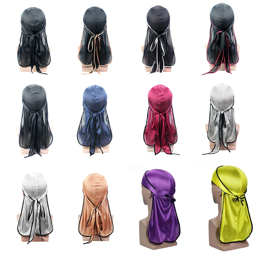 Men Women Silky Durags Biker Headwear Bandana Doo Rag Satin Turban Hat Red Soft Shiny 2019 New Fashion Striped Headband
Men Women Silky Durags Biker Headwear Bandana Doo Rag Satin Turban Hat Red Soft Shiny 2019 New Fashion Striped Headband