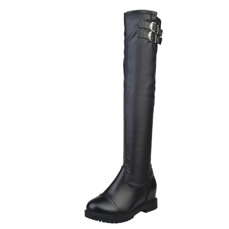 Autumn And Winter New Pattern Fashion Highest Quality Thin PU Overknee Boots Low With Belt Buckle Back Zipper Knight Boots
Autumn And Winter New Pattern Fashion Highest Quality Thin PU Overknee Boots Low With Belt Buckle Back Zipper Knight Boots
