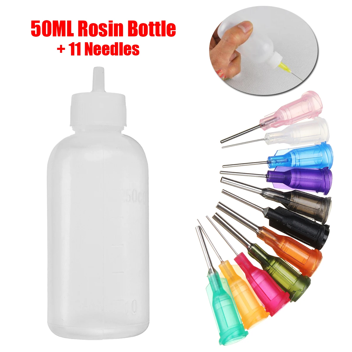 FORGELO 30/50ml Empty E-liquid Plastic Rosin Flux Alcohol Bottle For Dispenser Rosin Solder Flux Paste +11 Needles Tool Parts
FORGELO 30/50ml Empty E-liquid Plastic Rosin Flux Alcohol Bottle For Dispenser Rosin Solder Flux Paste +11 Needles Tool Parts